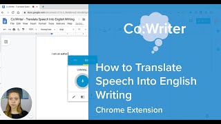 Co:Writer: How to Translate Speech Into English Writing in Chrome