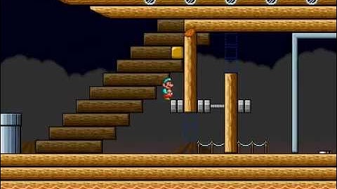 Super Mario Bros. X (SMBX) custom level - Battleship Destroyer