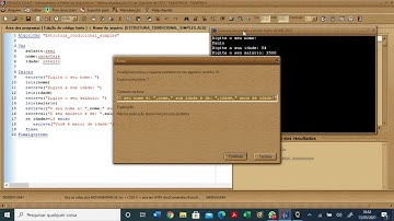 VISUALG: Estrutura condicional simples e composta