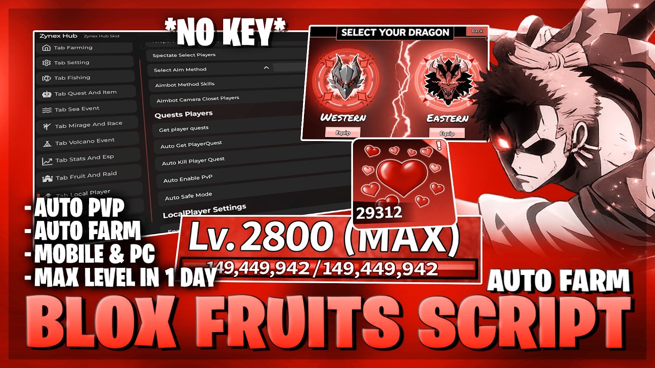 [💥 OP] Blox Fruits Script – NO KEY | AUTO FARM | AUTO MASTERY | AUTO DRAGON FRUIT | AUTO QUESTS