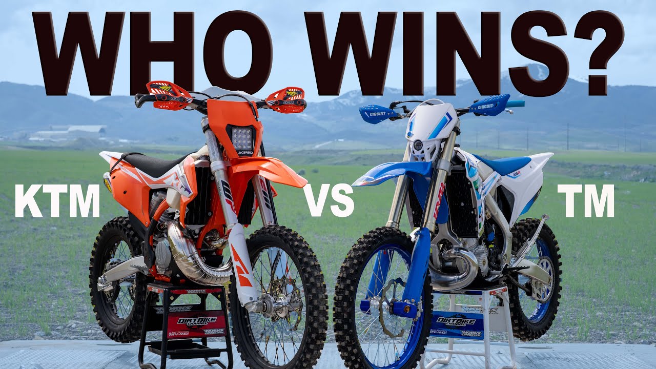 This is WAR   KTM 300 XC W vs TM EN 300 ES 2T Dirt Bike