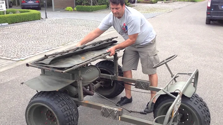 How do you unfold a FN AS24 1967 Belgian army para trike after dropping by parachute.