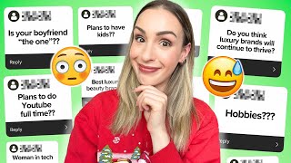 ANSWERING ALL YOUR JUICY QUESTIONS 😬 Chatty Q\&A | My boyfriend, Youtube, Career, Beauty Favorites