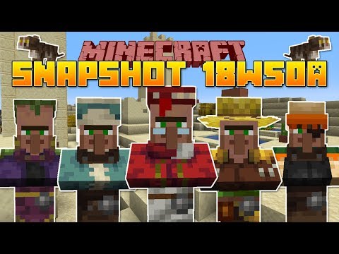 100+-new-villager-skins!-barrel,-blast-furnace-&-smoker-functions-|-minecraft-1.14-snapshot-18w50a