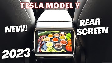 2023 Tesla Model Y Rear Screen Upgrade with External Bluetooth Support and Gaming Controller Support