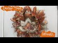 Dollar Tree Fall Wreath DIY Tutorial