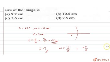 An object `2.5cm` high is placed at a distance of `10cm` from a concave mirrorr of radius of