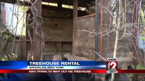 Brooklyn man builds unique treehouse for “Glamping”