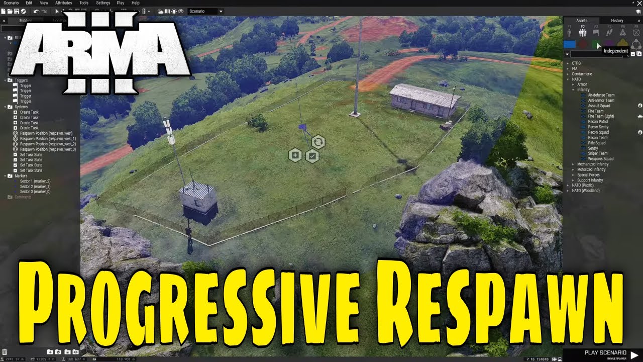 Setup Objectives that will Unlock Respawn Positions as You Progress in Arma 3!