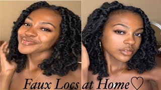 HOW TO DO DISTRESSED/BUTTERFLY FAUX LOCS AT HOME!!