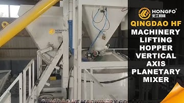 Qingdao HF Machinery Block Making Machine Lifting Hopper  Vertical Axis Planetary Mixer