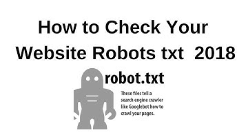 How to Check Your Website Robots txt  2018
