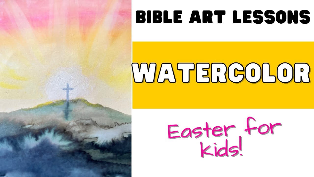 Easy Watercolor Cross- Easter Art