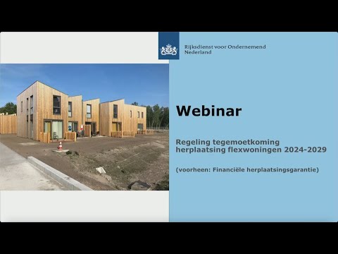 Webinar Regeling tegemoetkoming