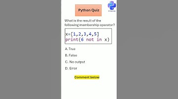 Python Quiz on Membership Operator - Part 51 #shorts