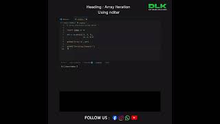 Iteration using nditer in NumPy | DLK software solution