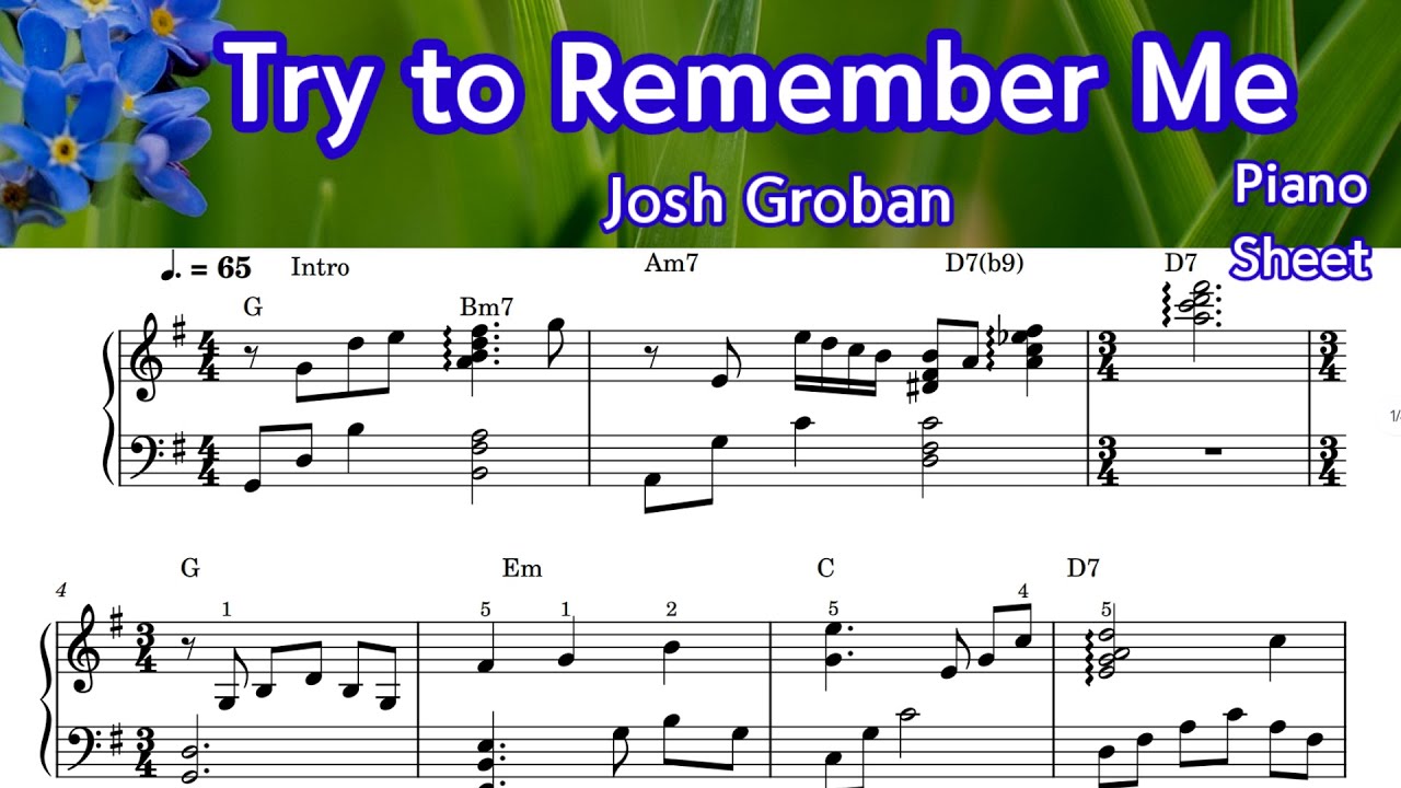 Try to Remember. Me / Harvey Schmidt. / feat. Josh Groban/  by SangHeart Play