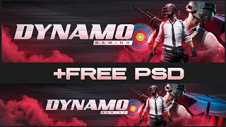 pubg channel art for youtube in photoshop   free psd