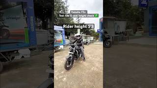 #yamaha #fzx short rider test ride & seat height check with u turns