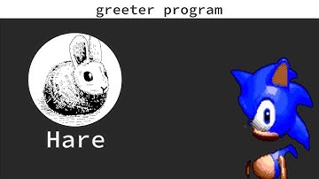 greeter program in Hare #coding