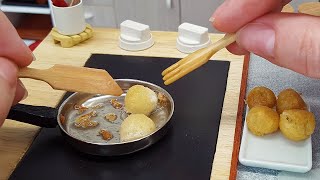 Mini Korean Cheese Ball recipes 🧀🔴 / mini cooking / mini food / tiny kitchen / ASMR /