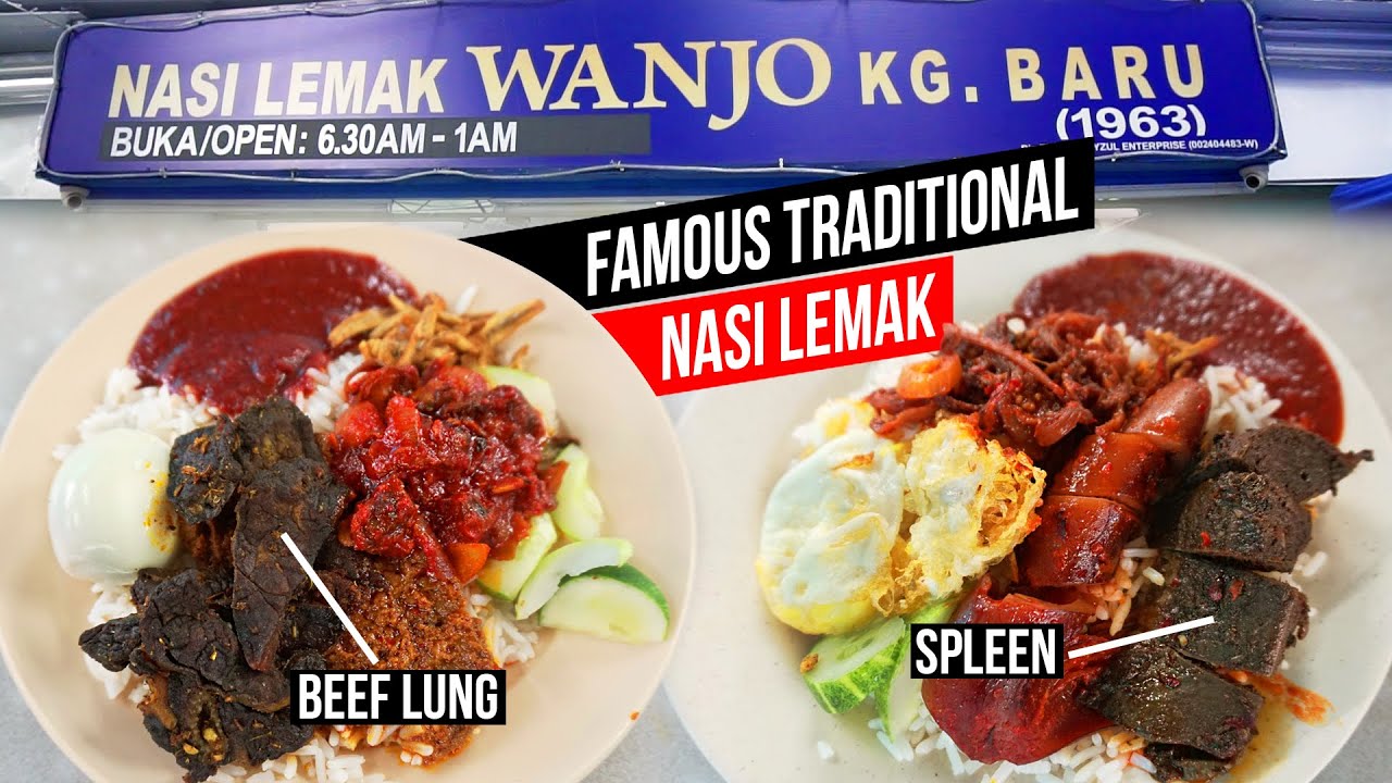 NASI LEMAK WANJO | Kampung Baru, Kuala Lumpur | Traditional Flavours -  YouTube