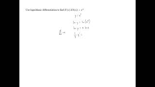 Logarithmic Differentiation - Problem 3