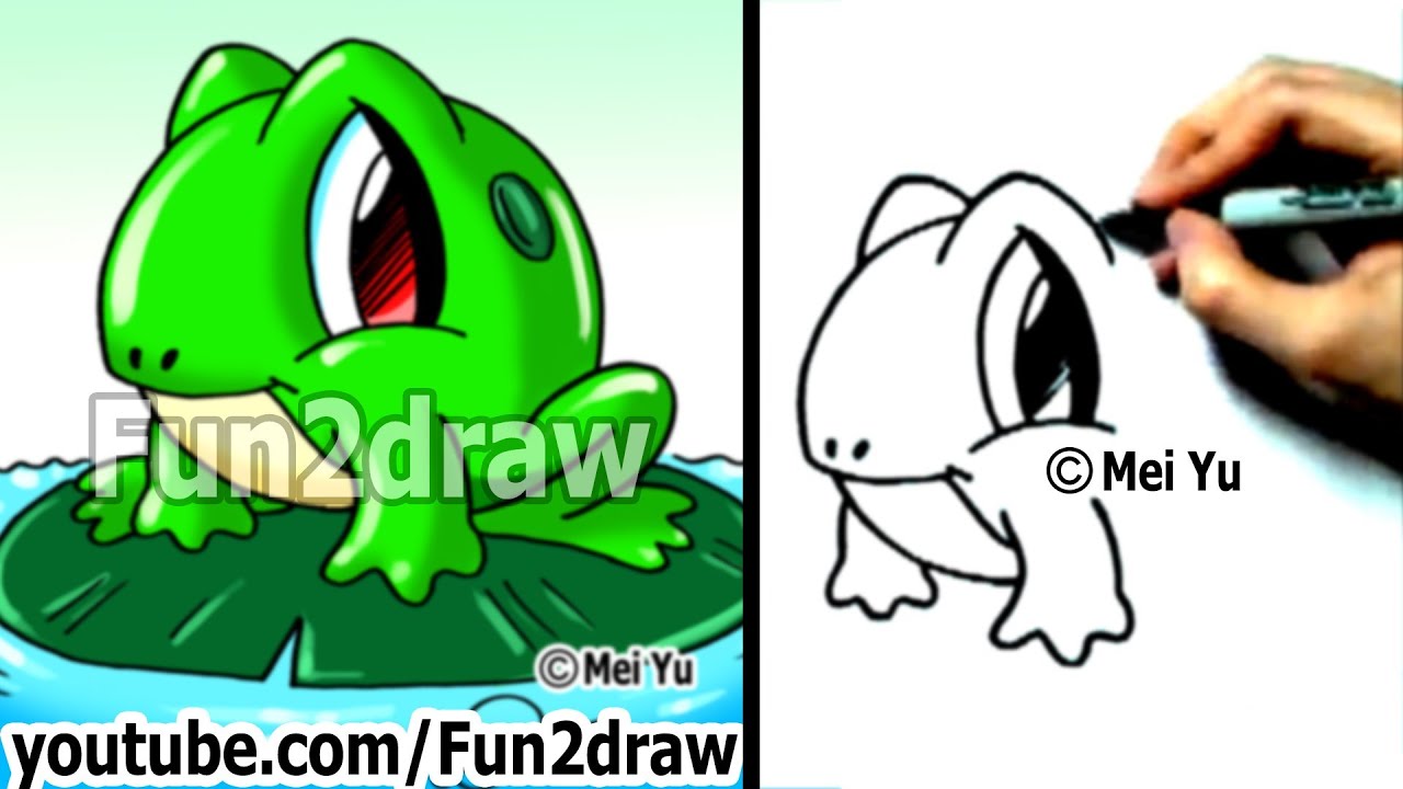 How to Draw a Frog - Learn to Draw - Easy Things to Draw - Fun2draw