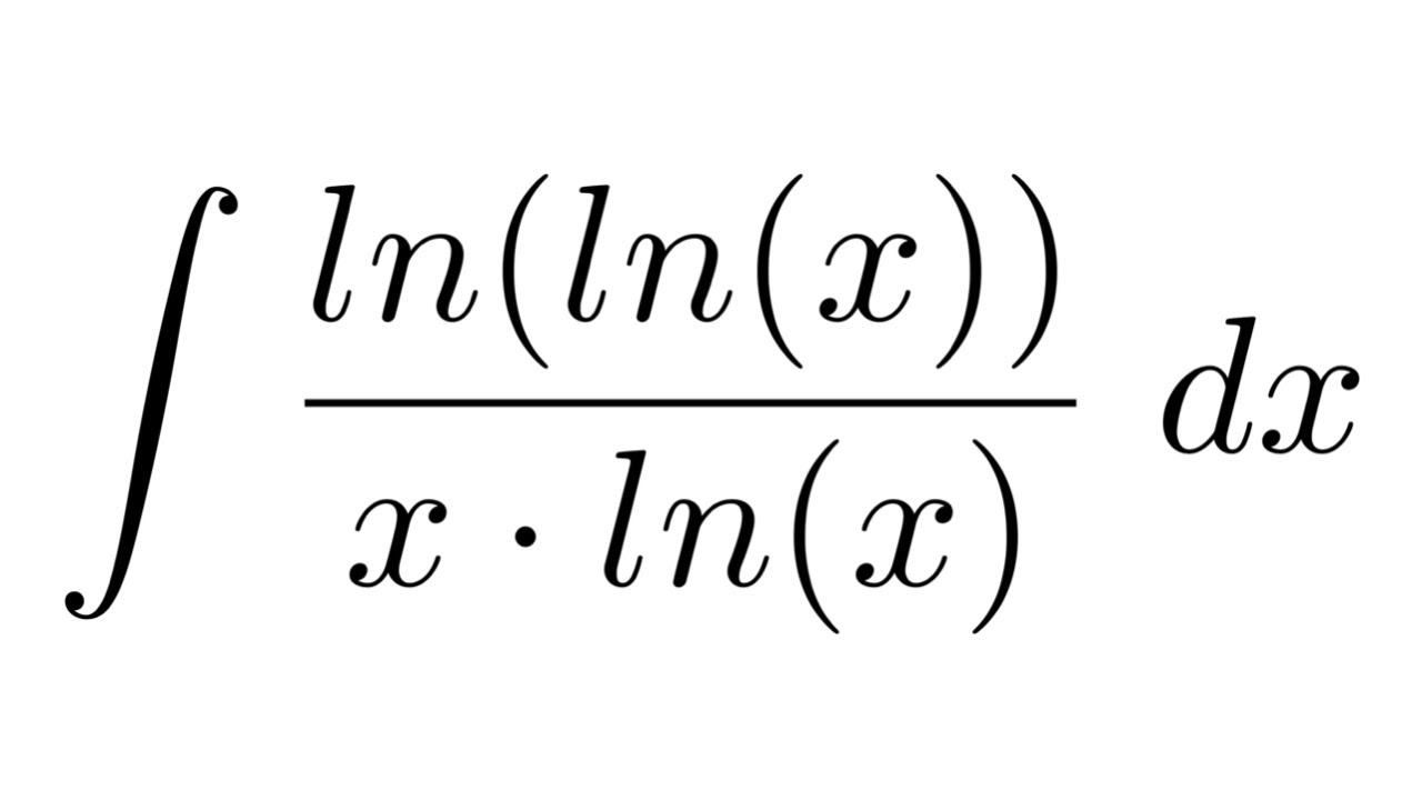 Integral of ln(ln(x))/(x*ln(x)) (substitution+substitution) - YouTube