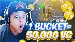 1 BASKET = 50,000 VC FOR THIS 9 YEAR OLD KID! ROOKIE SURPRISES 99 OVERALL ON NBA 2K18!
