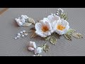 3d jasmine flowers embroidery dimensional embroidery