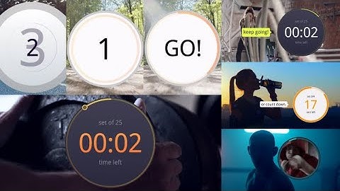 Fitness Count Up Down Timer After Effects Templates