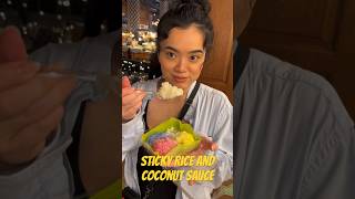 Sticky rice and coconut sauce in Bangkok ? ytshorts travel thailand bangkok viral