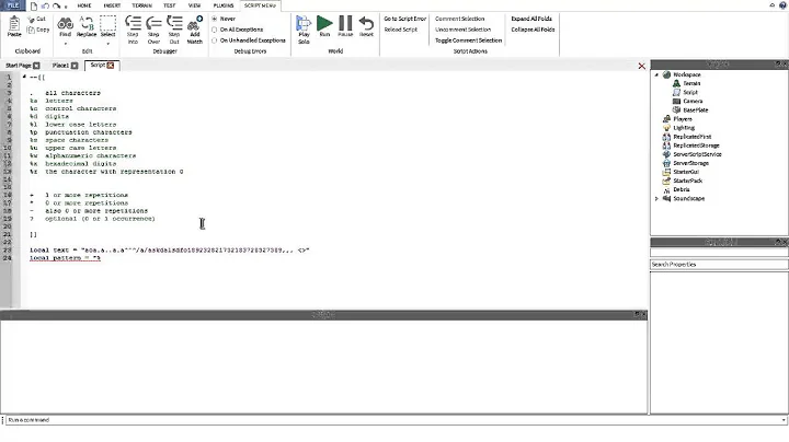 Scripting Tutorials - Part 8 - Patterns (Adanced Strings)