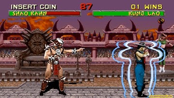 Mortal Kombat 2 arcade Kung Lao Gameplay Playthrough with Smoke and Jade