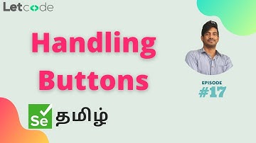 Handling Buttons in Selenium | Selenium தமிழ் | Selenium Tamil Tutorial