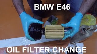 BMW E46 Oil Filter CHANGE   M54 ENGINE   2.5 L   192 HP    DIY