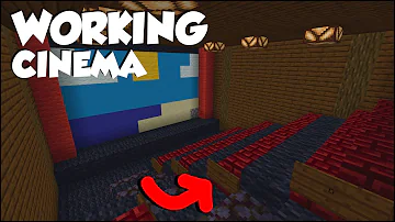 Minecraft: How to make a Working Cinema! [easy]