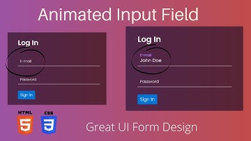Creating animated form using CSS -  |How to create Floating Labels on form using CSS |