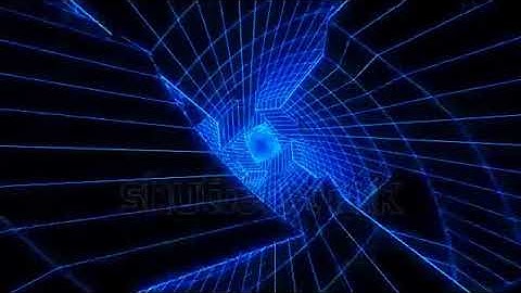 DAVE FX - 3D Blue Sci-Fi Digital Tunnel Loopable Motion Background