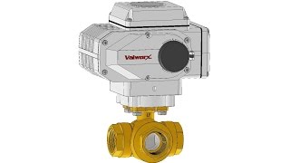 Electric Actuated Lead Free Brass 3-Way L-Port Valves