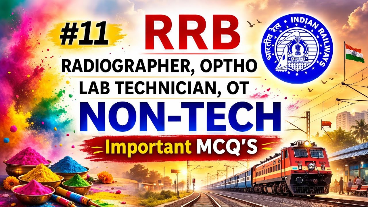 RRB NON-TECH #11 #radiographer #labtechnician #otassistant #rrbparamedical 