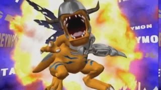 Digimon - Greymon Digivolves to MetalGreymon (English Dub With Japanese Music)