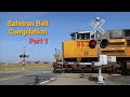 Railroad Crossings With Safetran Mechanical Bell's Compilation, USA Railroad Crossing