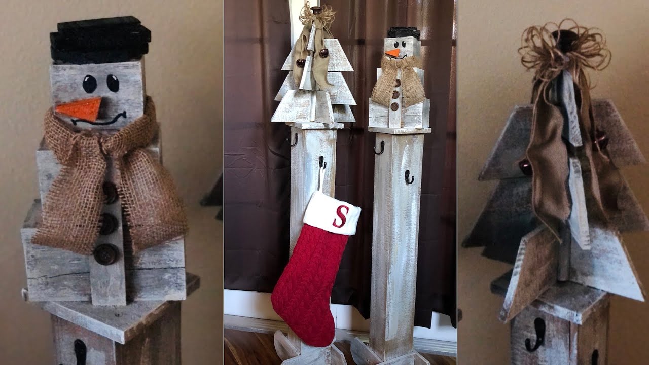 DIY: Christmas Stocking Holder/ Stand made from Scrap Wood