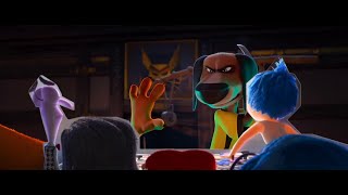 Inside Out Emotions Watching Paws of Fury The Legend of Hank Trailer 2