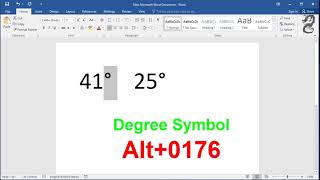 How to Insert Degree Symbol in Word (Shortcut Key to Insert Degree Symbol)