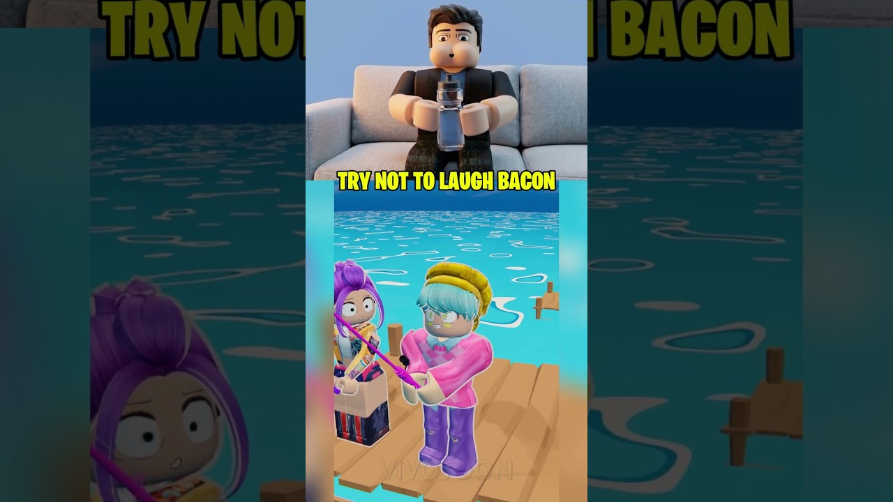 BACON's REACT - Try Not to LAUGH 5 | Funny fishing in Roblox