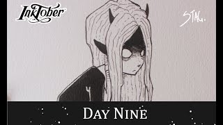 Day 9 of Inktober 2019- drawing a demon girl