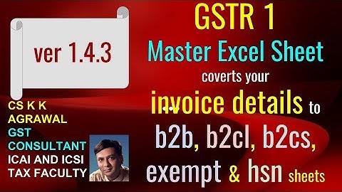 The best way to prepare GSTR 1 with our Master excel sheet ver 1.4.3 (http://imojo.in/4lf5b)